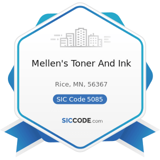 Mellen's Toner And Ink - SIC Code 5085 - Industrial Supplies