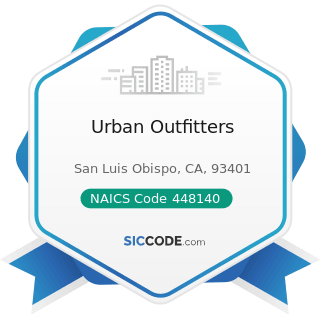 Urban Outfitters - NAICS Code 448140 - Family Clothing Stores