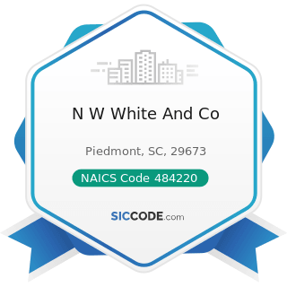 N W White And Co - NAICS Code 484220 - Specialized Freight (except Used Goods) Trucking, Local