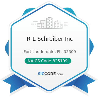 R L Schreiber Inc - NAICS Code 325199 - All Other Basic Organic Chemical Manufacturing