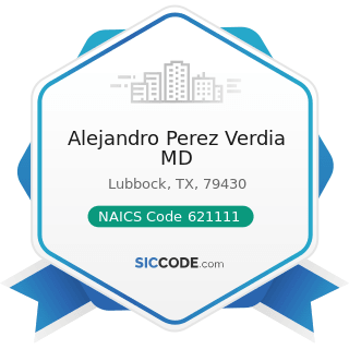 Alejandro Perez Verdia MD - NAICS Code 621111 - Offices of Physicians (except Mental Health...