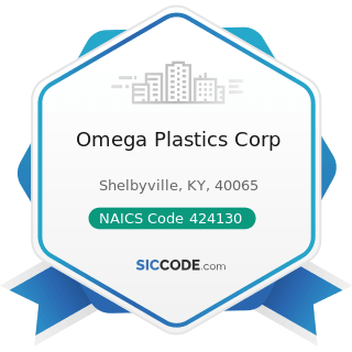 Omega Plastics Corp - NAICS Code 424130 - Industrial and Personal Service Paper Merchant...