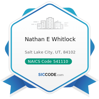 Nathan E Whitlock - NAICS Code 541110 - Offices of Lawyers