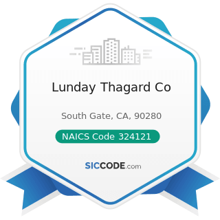 Lunday Thagard Co - NAICS Code 324121 - Asphalt Paving Mixture and Block Manufacturing
