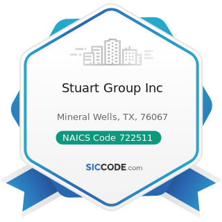 Stuart Group Inc - NAICS Code 722511 - Full-Service Restaurants