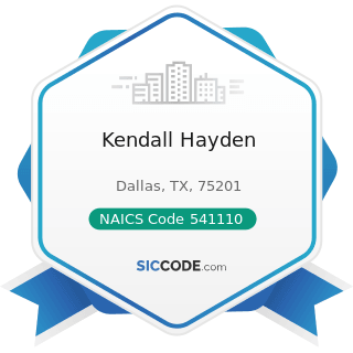 Kendall Hayden - NAICS Code 541110 - Offices of Lawyers