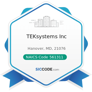 TEKsystems Inc - NAICS Code 561311 - Employment Placement Agencies
