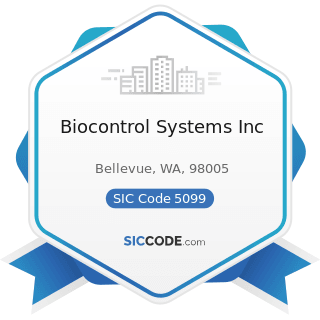 Biocontrol Systems Inc - SIC Code 5099 - Durable Goods, Not Elsewhere Classified