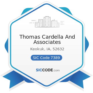 Thomas Cardella And Associates - SIC Code 7389 - Business Services, Not Elsewhere Classified