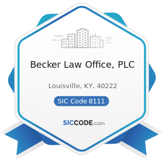 Becker Law Office, PLC - SIC Code 8111 - Legal Services