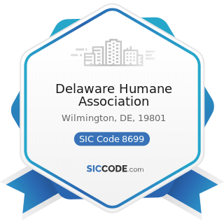 Delaware Humane Association - SIC Code 8699 - Membership Organizations, Not Elsewhere Classified