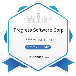 Progress Software Corp - SIC Code 8742 - Management Consulting Services