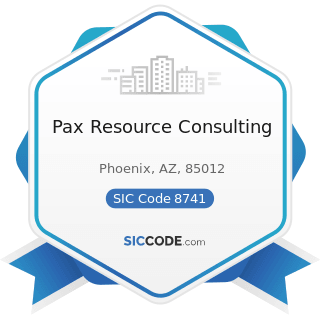 Pax Resource Consulting - SIC Code 8741 - Management Services