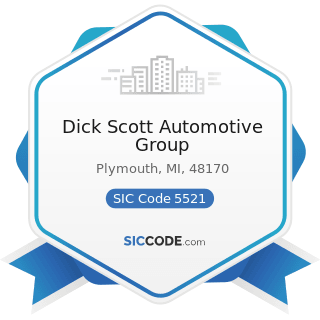 Dick Scott Automotive Group - SIC Code 5521 - Motor Vehicle Dealers (Used Only)
