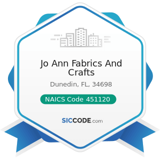 Jo Ann Fabrics And Crafts - NAICS Code 451120 - Hobby, Toy, and Game Stores