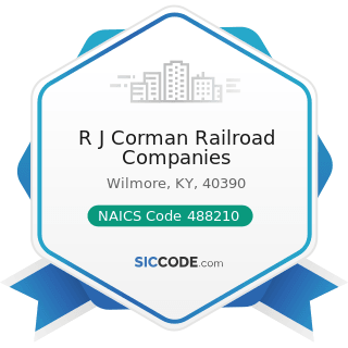 R J Corman Railroad Companies - NAICS Code 488210 - Support Activities for Rail Transportation