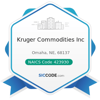 Kruger Commodities Inc - NAICS Code 423930 - Recyclable Material Merchant Wholesalers