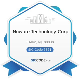 Nuware Technology Corp - SIC Code 7371 - Computer Programming Services