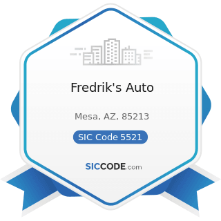 Fredrik's Auto - SIC Code 5521 - Motor Vehicle Dealers (Used Only)