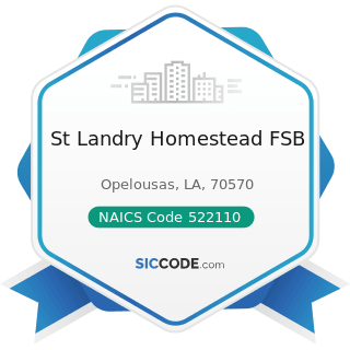 St Landry Homestead FSB - NAICS Code 522110 - Commercial Banking