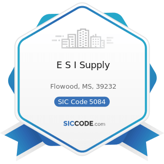 E S I Supply - SIC Code 5084 - Industrial Machinery and Equipment