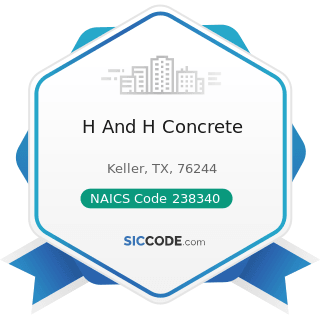 H And H Concrete - NAICS Code 238340 - Tile and Terrazzo Contractors
