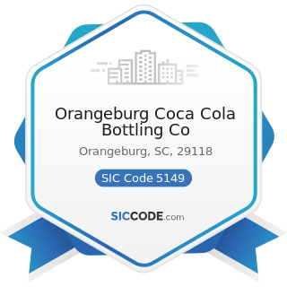 Orangeburg Coca Cola Bottling Co - SIC Code 5149 - Groceries and Related Products, Not Elsewhere...
