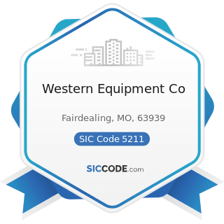 Western Equipment Co - SIC Code 5211 - Lumber and other Building Materials Dealers