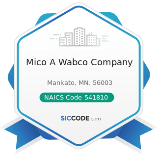 Mico A Wabco Company - NAICS Code 541810 - Advertising Agencies