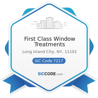 First Class Window Treatments - SIC Code 7217 - Carpet and Upholstery Cleaning