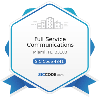 Full Service Communications - SIC Code 4841 - Cable and other Pay Television Services