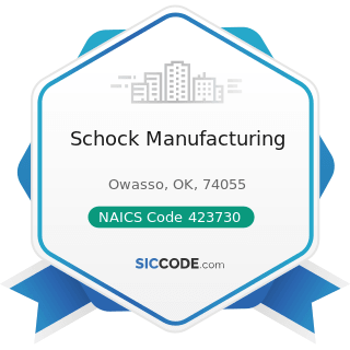 Schock Manufacturing - NAICS Code 423730 - Warm Air Heating and Air-Conditioning Equipment and...