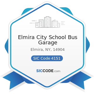 Elmira City School Bus Garage - SIC Code 4151 - School Buses
