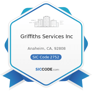 Griffiths Services Inc - SIC Code 2752 - Commercial Printing, Lithographic