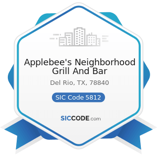Applebee's Neighborhood Grill And Bar - SIC Code 5812 - Eating Places