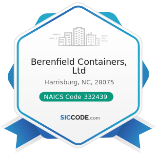 Berenfield Containers, Ltd - NAICS Code 332439 - Other Metal Container Manufacturing