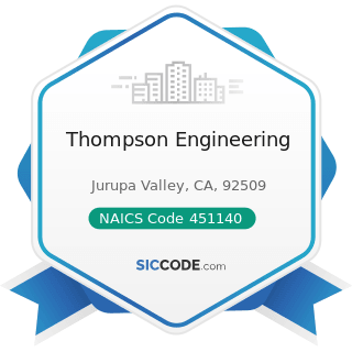 Thompson Engineering - NAICS Code 451140 - Musical Instrument and Supplies Stores