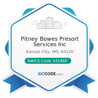 Pitney Bowes Presort Services Inc - NAICS Code 541860 - Direct Mail Advertising
