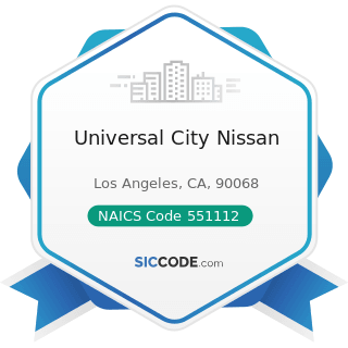 Universal City Nissan - NAICS Code 551112 - Offices of Other Holding Companies