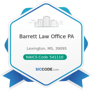 Barrett Law Office PA - NAICS Code 541110 - Offices of Lawyers