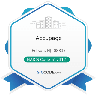 Accupage - NAICS Code 517312 - Wireless Telecommunications Carriers (except Satellite)