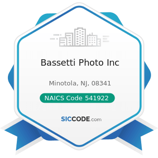 Bassetti Photo Inc - NAICS Code 541922 - Commercial Photography