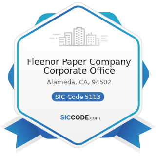 Fleenor Paper Company Corporate Office - SIC Code 5113 - Industrial and Personal Service Paper
