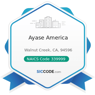 Ayase America - NAICS Code 339999 - All Other Miscellaneous Manufacturing