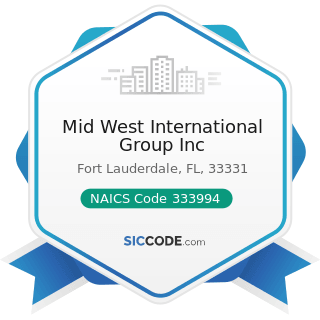 Mid West International Group Inc - NAICS Code 333994 - Industrial Process Furnace and Oven...