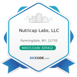 Nutricap Labs, LLC - NAICS Code 325412 - Pharmaceutical Preparation Manufacturing