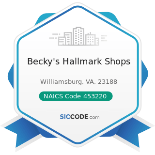 Becky's Hallmark Shops - NAICS Code 453220 - Gift, Novelty, and Souvenir Stores