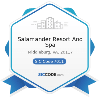 Salamander Resort And Spa - SIC Code 7011 - Hotels and Motels