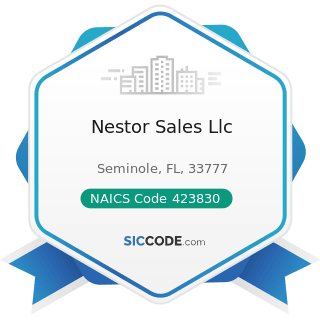 Nestor Sales Llc - NAICS Code 423830 - Industrial Machinery and Equipment Merchant Wholesalers