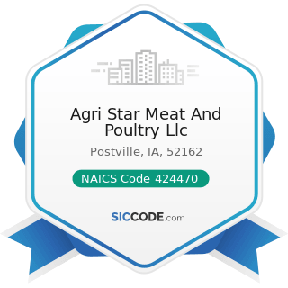 Agri Star Meat And Poultry Llc - NAICS Code 424470 - Meat and Meat Product Merchant Wholesalers